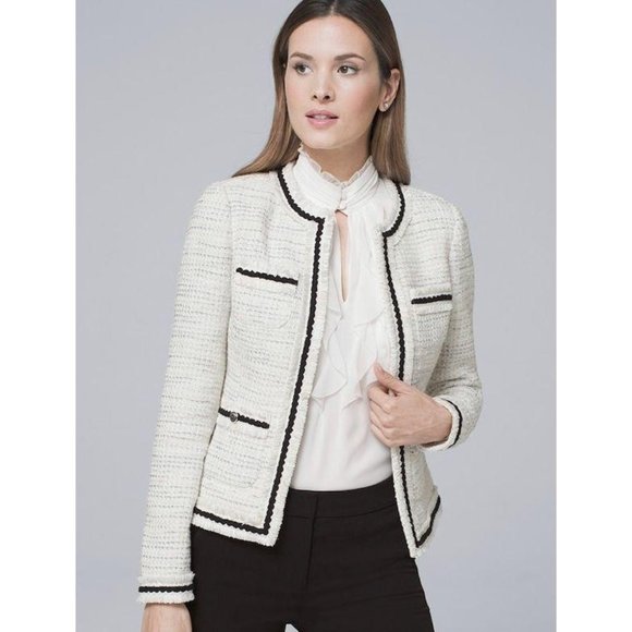White House Black Market Jackets & Blazers - White House Black Market Tweed Sweater Jacket